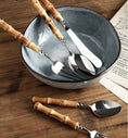Load image into Gallery viewer, Gohobi A set of 6 Pieces Bamboo Handle Cutlery