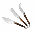 Load image into Gallery viewer, French Home Laguiole 3-Piece Tortoise Shell Cheese Knife Set