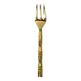 Load image into Gallery viewer, Gold Bamboo Fork and Spoon