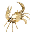 Load image into Gallery viewer, Brass Crab Sculpture Decor