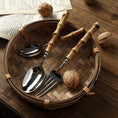 Load image into Gallery viewer, Gohobi A set of 6 Pieces Bamboo Handle Cutlery