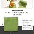 Load image into Gallery viewer, Cotton Cocktail Napkin Roll: Olive (Warm Green)