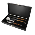 Load image into Gallery viewer, Laguiole Connoisseur Olive Wood Cheese Knife Set, 3pc