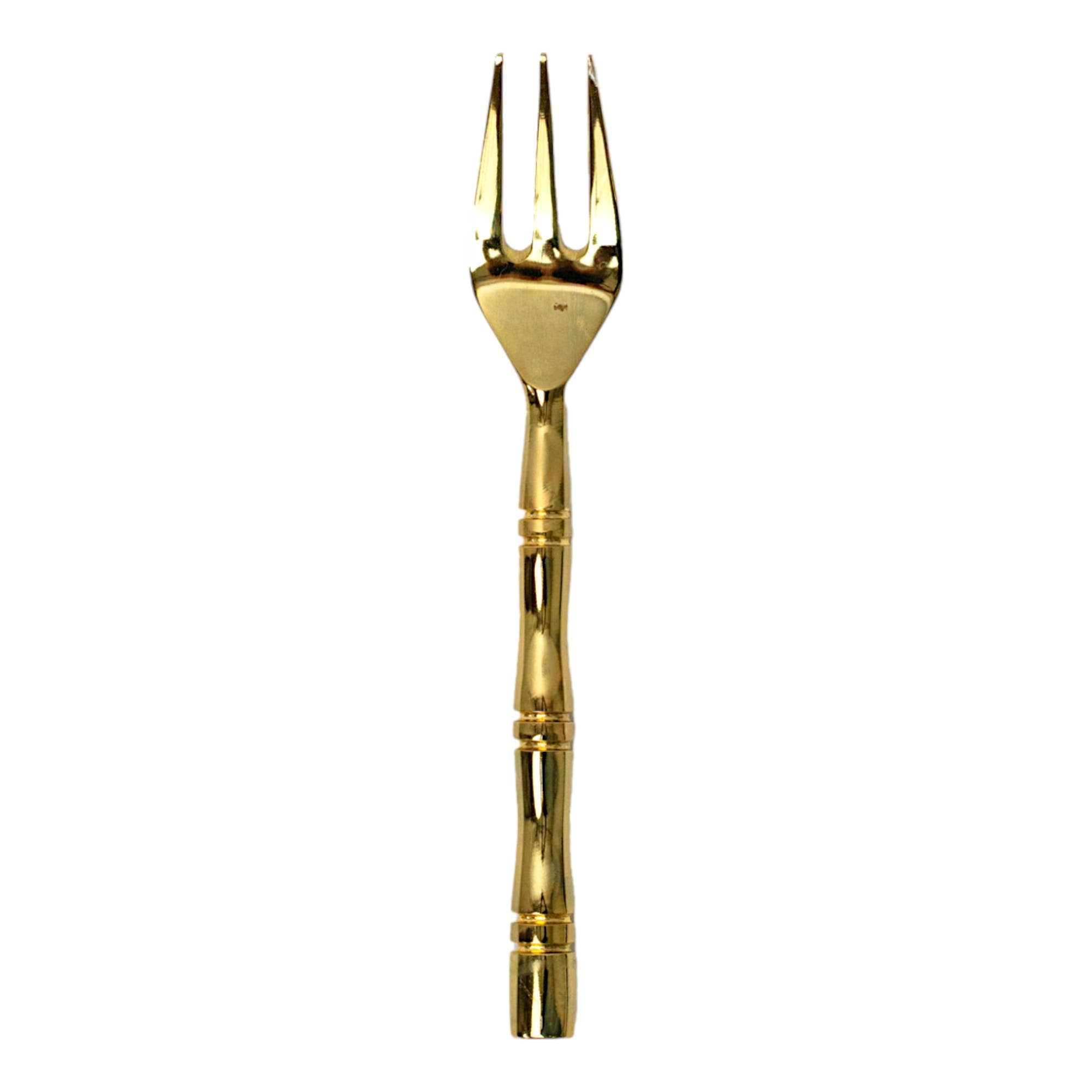 Gold Bamboo Fork and Spoon