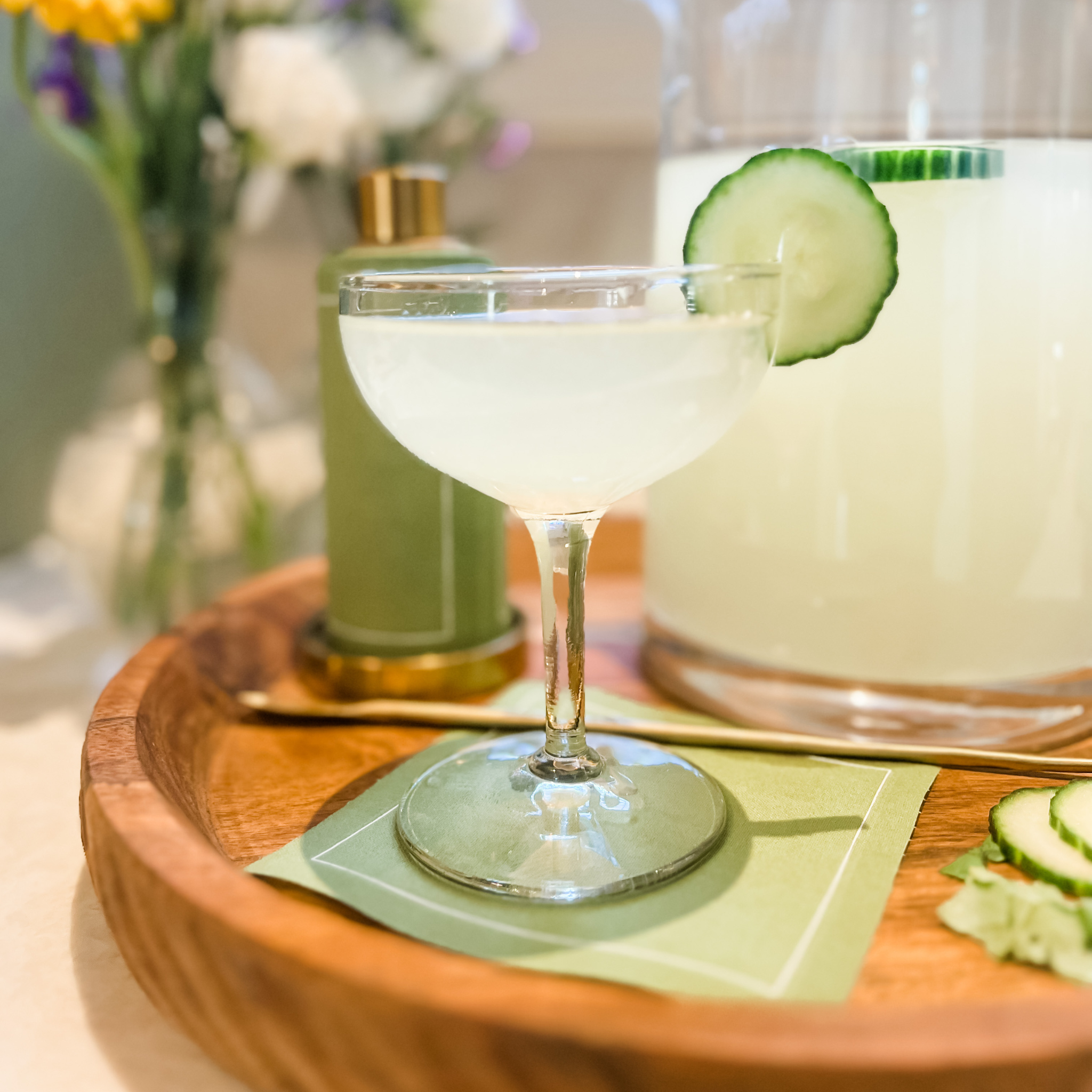 Cotton Cocktail Napkin Roll: Olive (Warm Green)