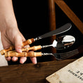 Load image into Gallery viewer, Gohobi A set of 6 Pieces Bamboo Handle Cutlery
