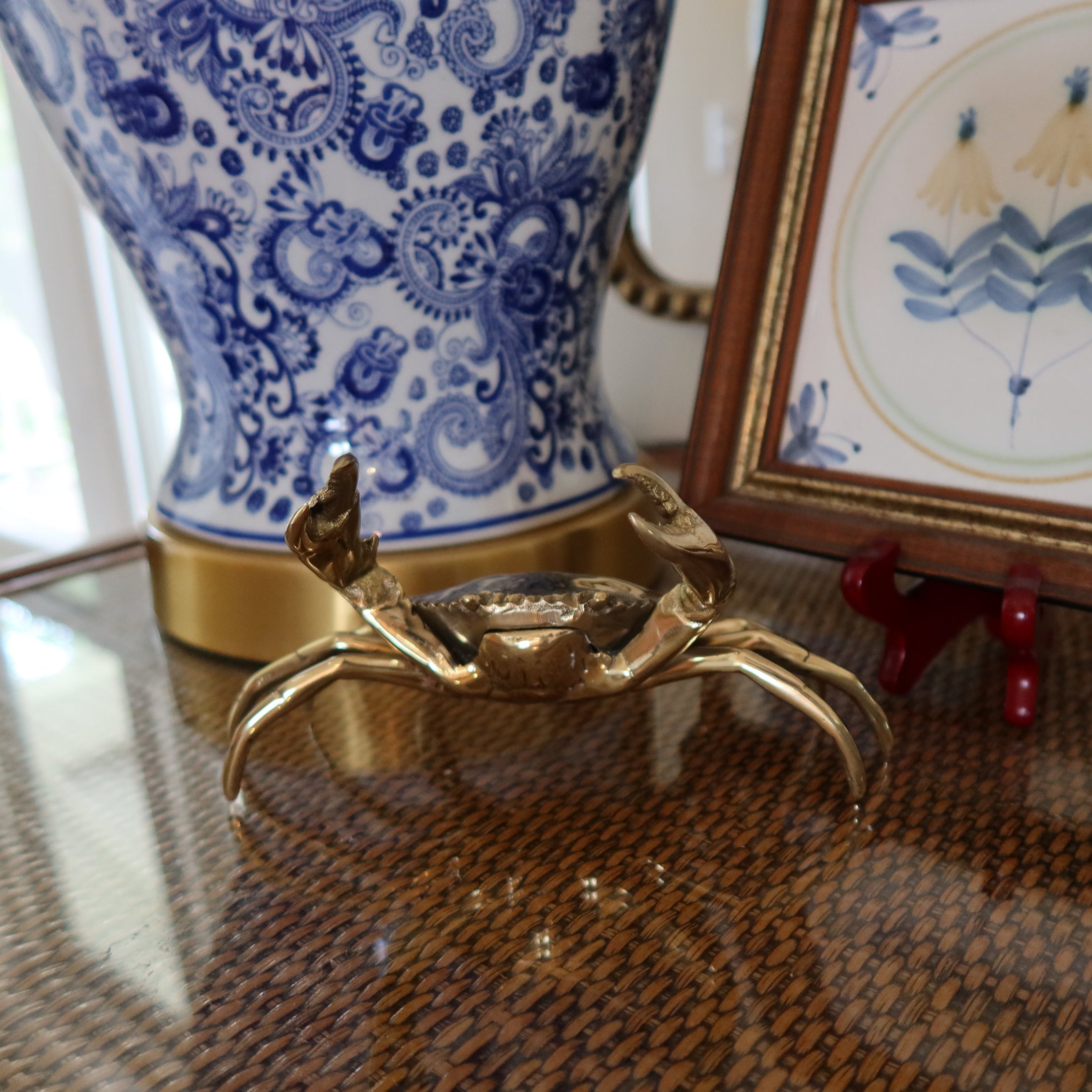 Brass Crab Sculpture Decor
